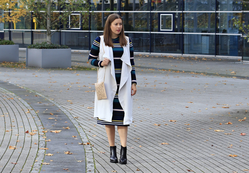 Geripptes Midi-Kleid im angesagten Streifen-Look - La Mode et Moi, der Modeblog aus Köln