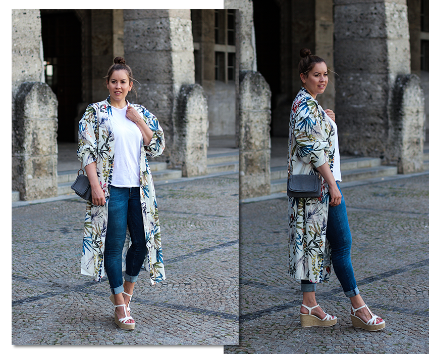 Bunter Kimono mit Blumenprint - LA MODE ET MOI, der Modeblog