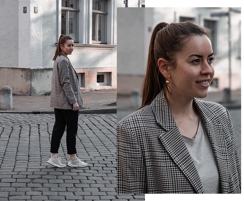 Karierter Oversize Blazer - THE BUTTON by Emilie, der Modeblog