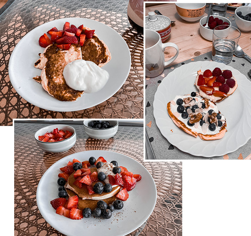 Glutenfreie Protein Pancakes - THE BUTTON by Emilie